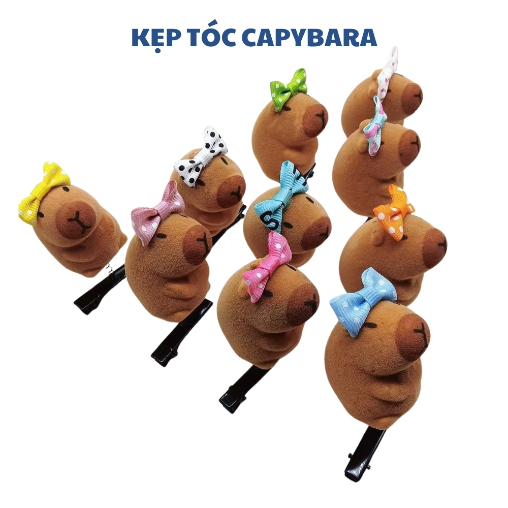 SET 5 Kẹp tóc Capybara siêu cute kẹp tóc mái hình capybara đội phụ kiện ngộ nghĩnh