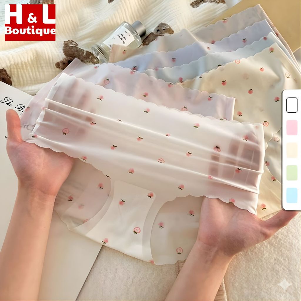 Combo Quần Lót Nữ Su Thạch Không Viền Họa Tiết Dâu Tây Dễ Thương HL BOUTIQUE L1027 (QUẦN DÂU TÂY)