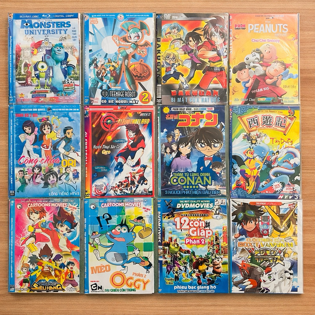 Dvd Phim Hoạt Hình Các Loại