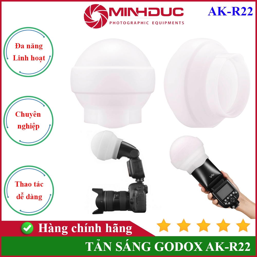 Tản sáng cho đèn Flash V1, AD100, AD200 Godox AK-R22 - MINH ĐỨC CAMERA