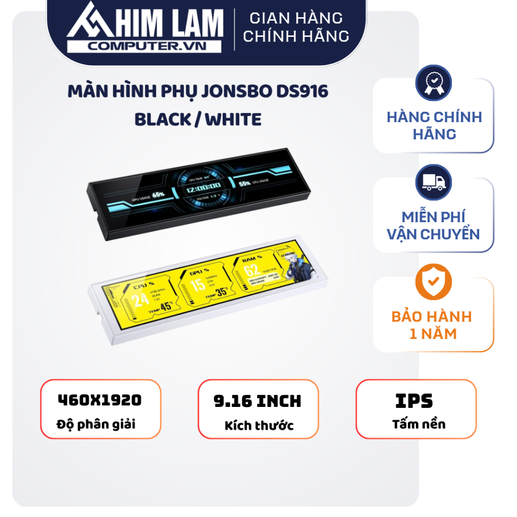 Màn hình phụ cho case Jonsbo DS916 Hàng Chính Hãng Full VAT