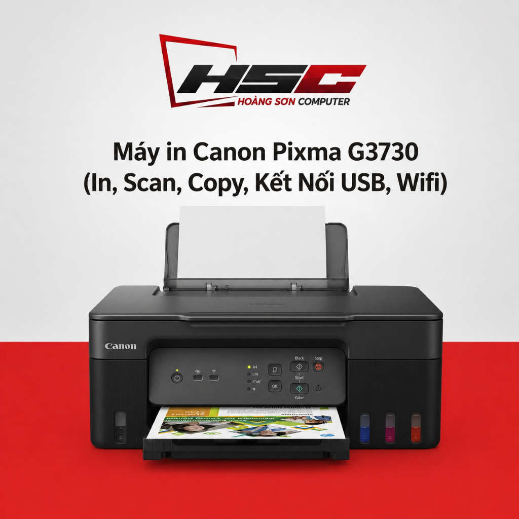 Máy in Canon Pixma G3730 (In, Scan, Copy, Kết Nối USB, Wifi)| Chính hãng Lê Bảo Minh | Đã bao gồm hộ