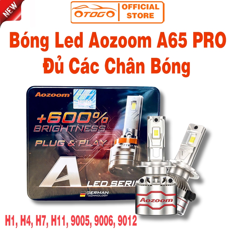 Bóng Led Aozoom A65 Pro H1, H4 ,H7, H11, 9005, 9006, 9012 Chính Hãng