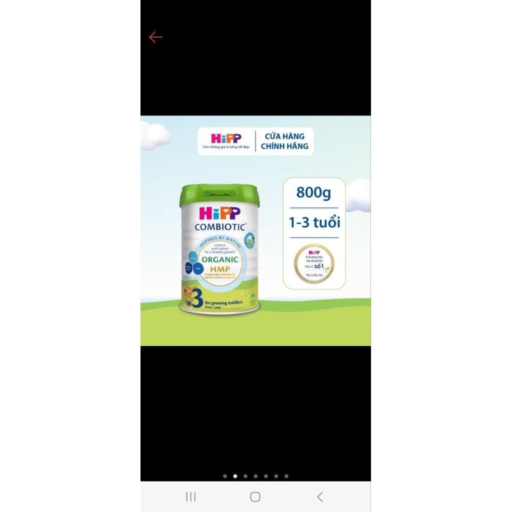 Sữa công thức Hipp 3 combiotic cho bé từ 1-3 tuổi