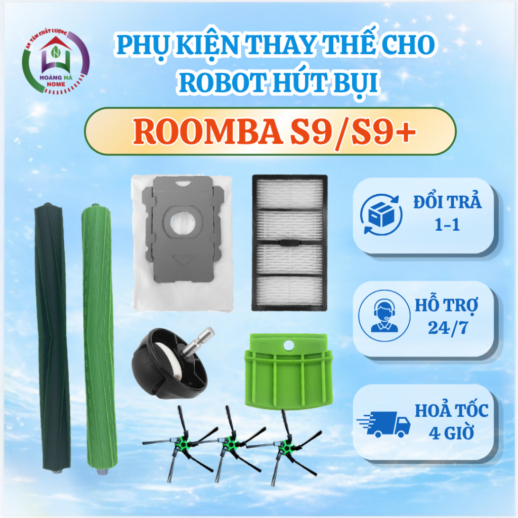 Phụ kiện tương thích cho robot hút bụi iROBOT ROOMBA S9/S9 PLUS, Phụ kiện robot iROBOT