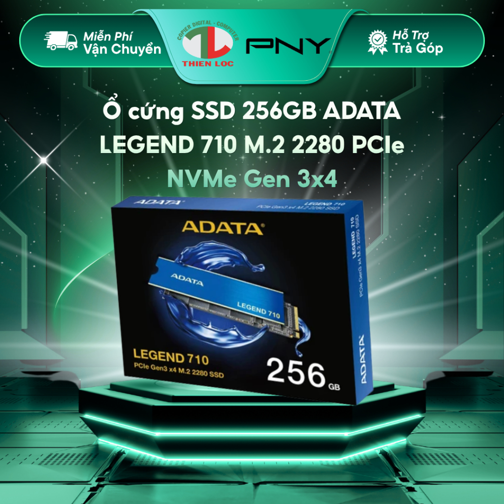 [ Full VAT ] Ổ cứng SSD 256GB ADATA LEGEND 710 M.2 2280 PCIe NVMe Gen 3x4 (ALEG-710-256GCS)