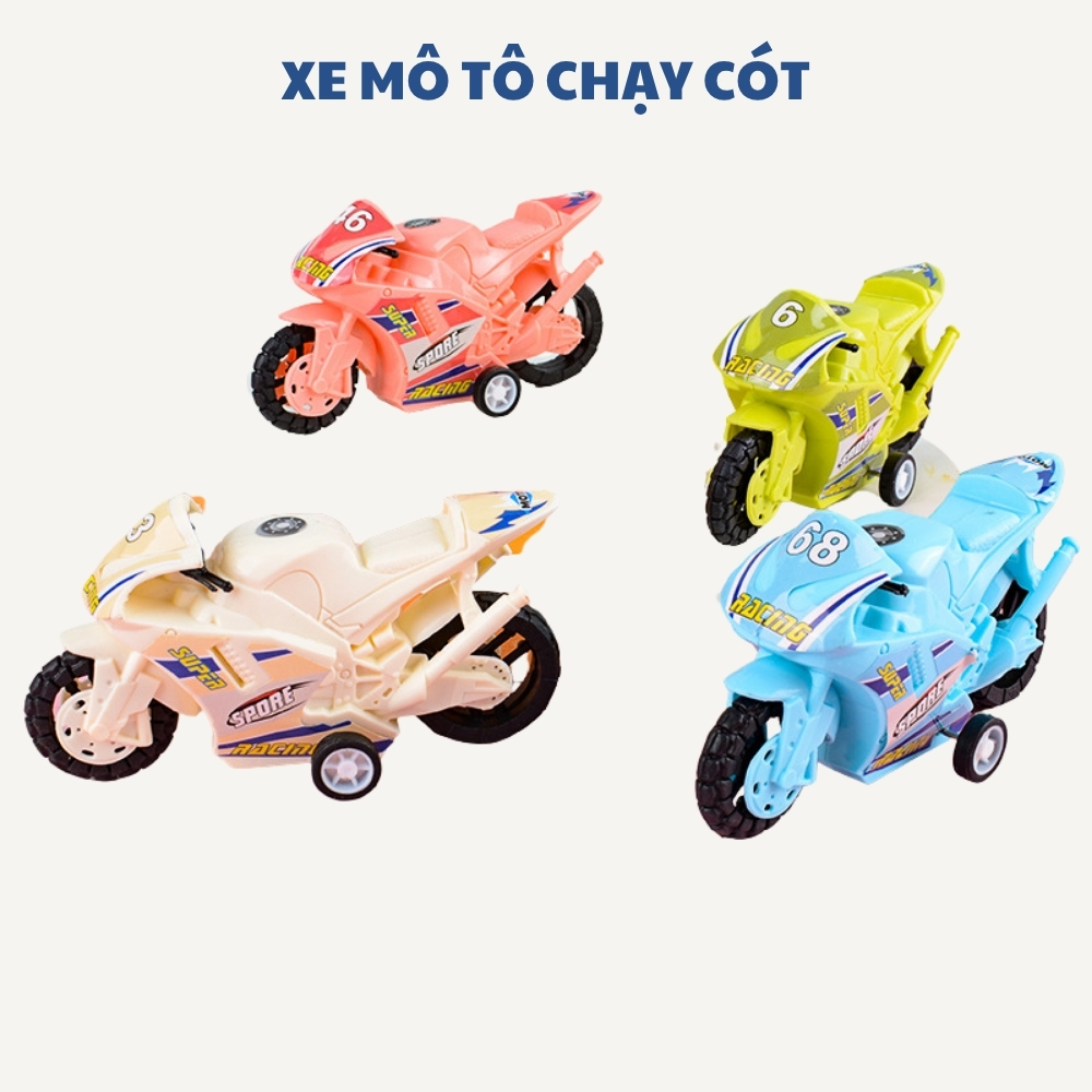 Xe mô tô moto chạy cót khỏe đồ chơi cho bé,mô hình xe phân khối lớn trẻ em xe moto mini
