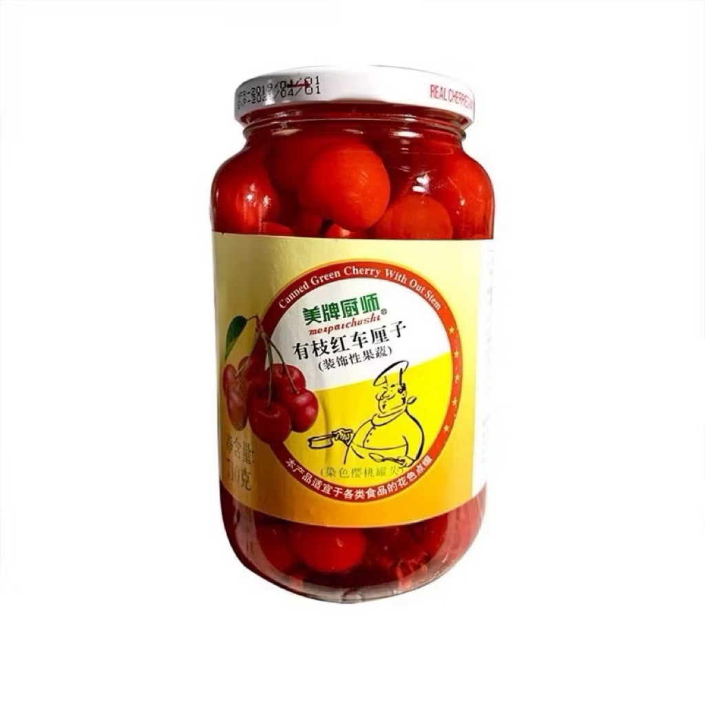 Quả Cherry, Quả anh đào ngâm có cọng 710gr / quả Chery lọ