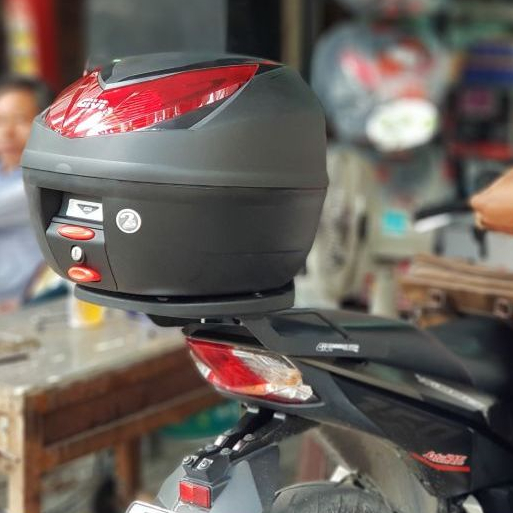 Combo Thùng Givi E250N 25L + Baga Sau Givi MV + Đế MP60N Chính Hãng Cho Xe Máy
