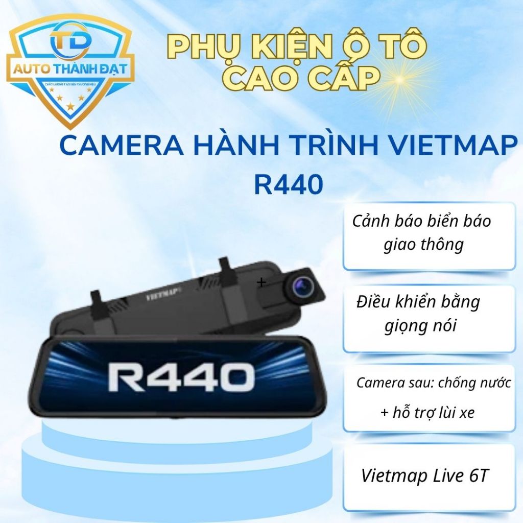 CAMERA HÀNH TRÌNH VIETMAP R440 CẢNH BÁO GIAO THÔNG VĨNH VIỄN THEO CAMERA, GHI HÌNH 4K,
