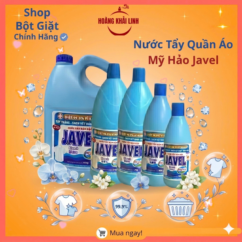 Nước Tẩy Mỹ Hảo Quần Áo Javel Chai (can)