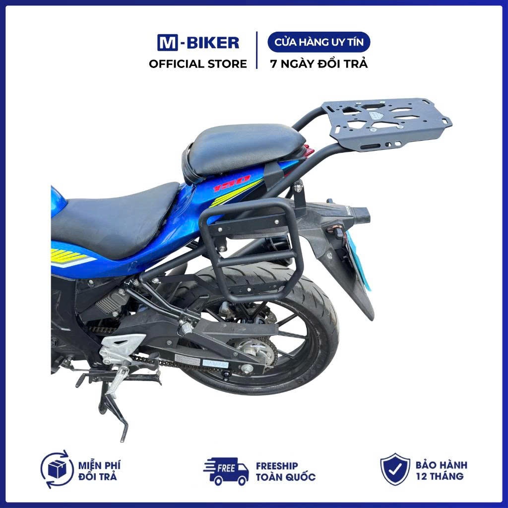 Baga GSX S150 gắn khung túi, baga gsx s150 gắn khung treo bình xăng treo túi | M-Biker