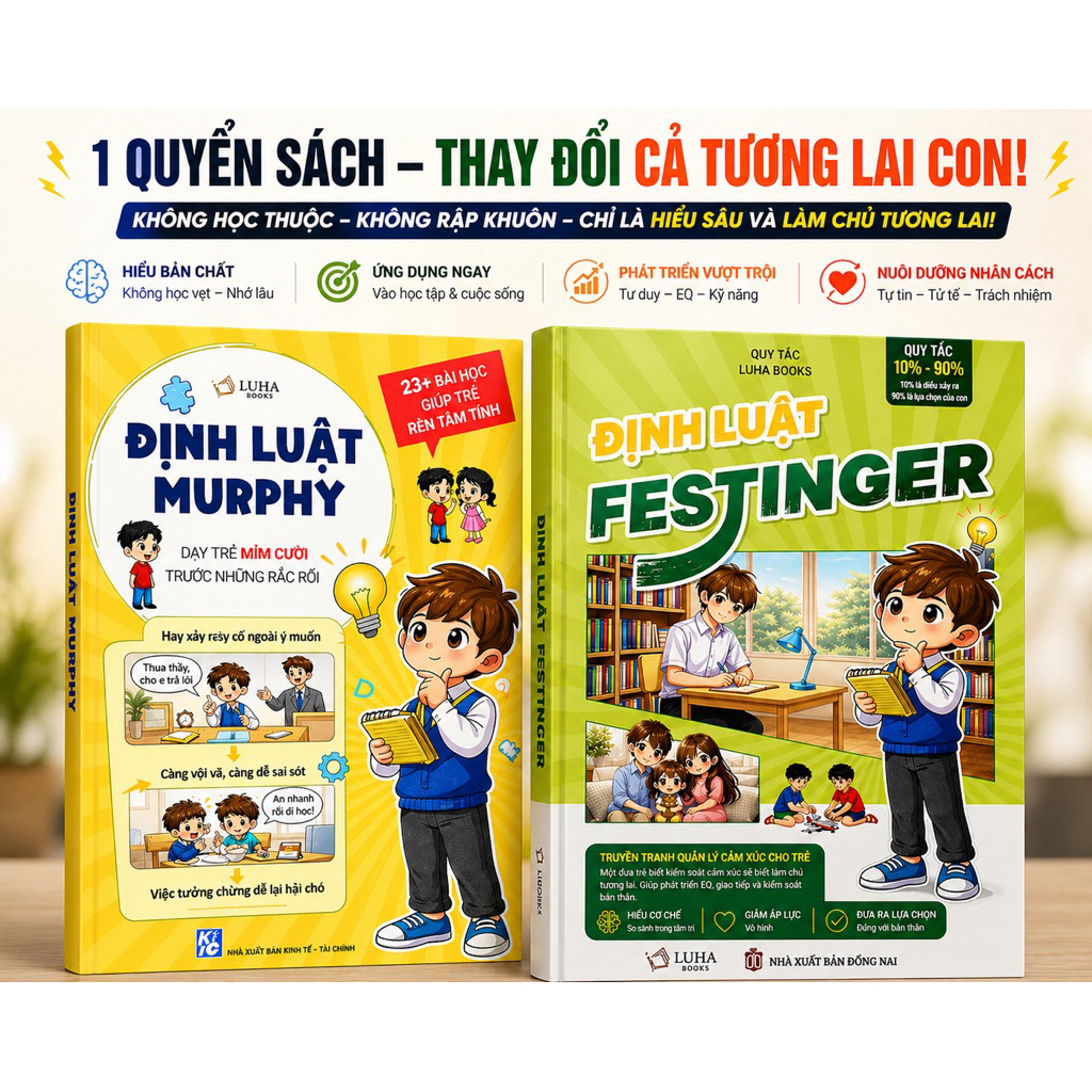 Sách - Combo 2 cuốn: Định luật Festinger + Định Luật Murphy