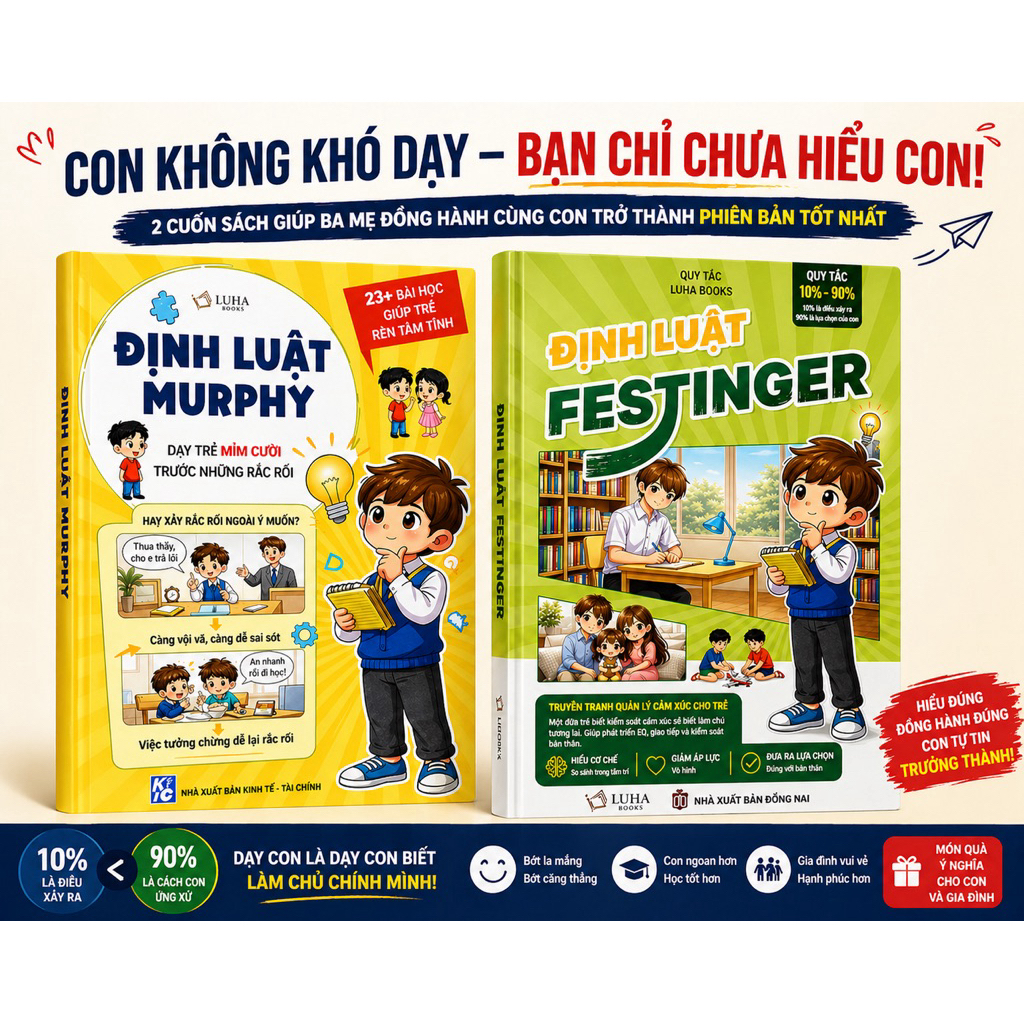 Sách - Combo 2 cuốn: Định luật Festinger + Định Luật Murphy