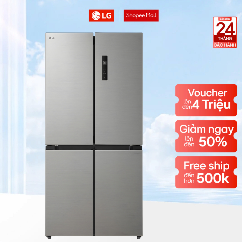 [Chỉ giao lắp HN] Tủ lạnh LG Inverter 474 lít Multi Door LFB47SVM - Miễn phí lắp đặt