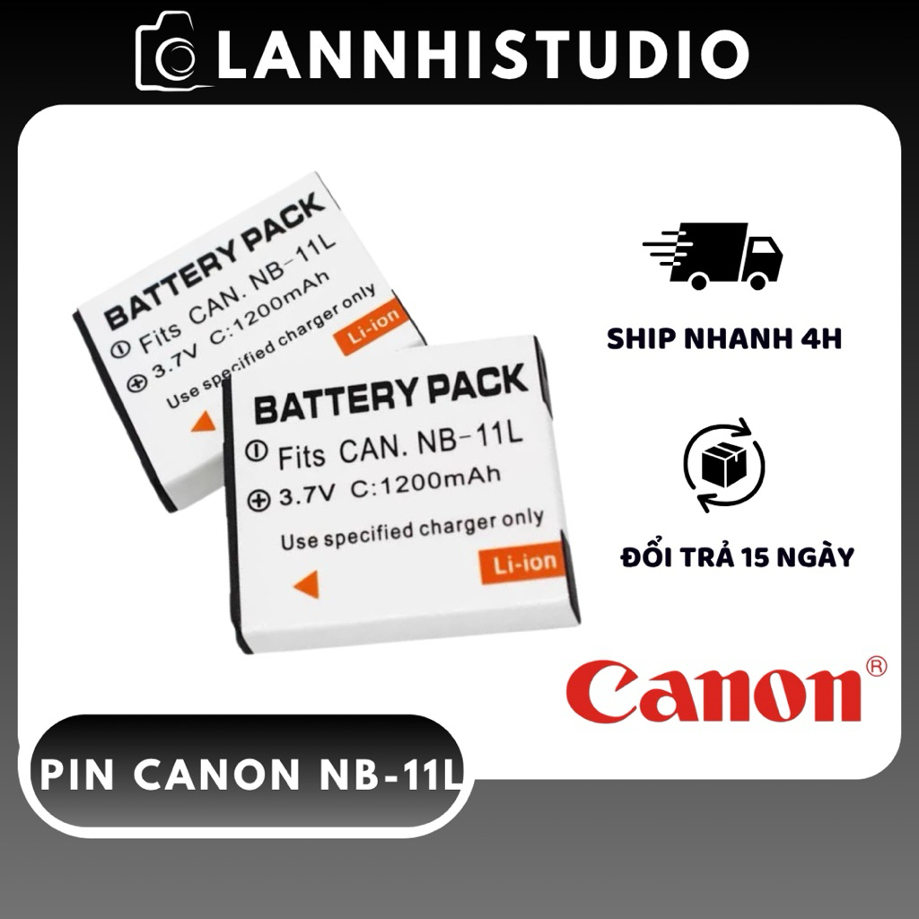 Pin Canon NB-11L / NB-11LH Cho Canon IXUS 125, 132, 145, 160, 175, 185, 190, 285 HS, PowerShot A2300