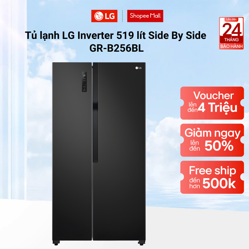 Tủ lạnh LG Inverter 519 lít Side By Side GR-B256BL