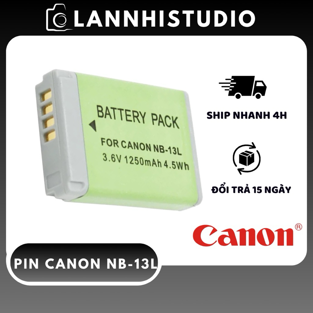 Pin Canon NB-13L Cho Canon G5X, G7X Mark II, G7X Mark III, G9X, G1X Mark III, SX620, SX720, SX730, S