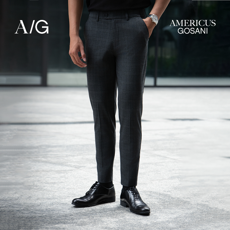 AG505 Quần Tây Americus Gosani Hoạ Tiết Caro Nhiều Màu
