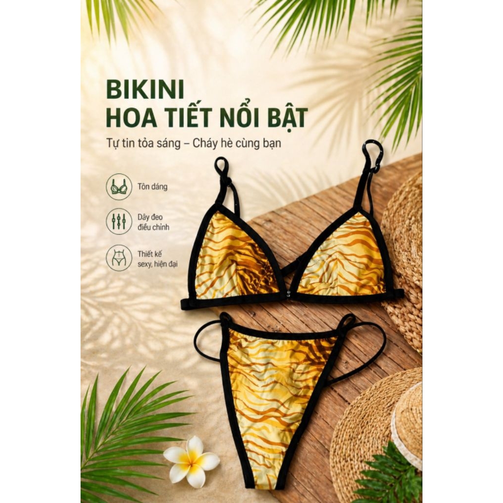 ( CHE TÊN)SET BIKINI HÀN  LỌT KHE CỌP VẰN
