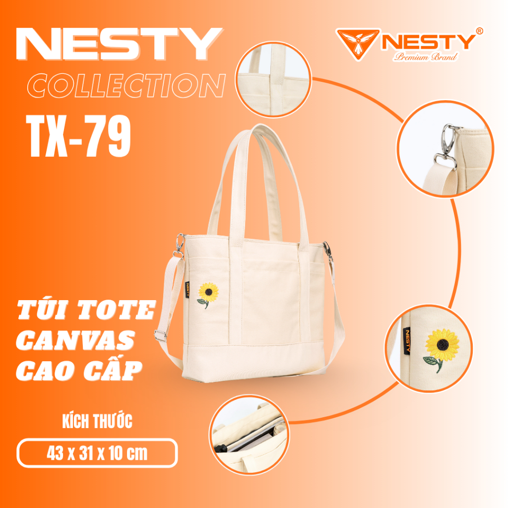 TÚI VẢI CANVAS ĐA NĂNG TIỆN DỤNG CHÍNH HÃNG NESTY MÃ TX-79