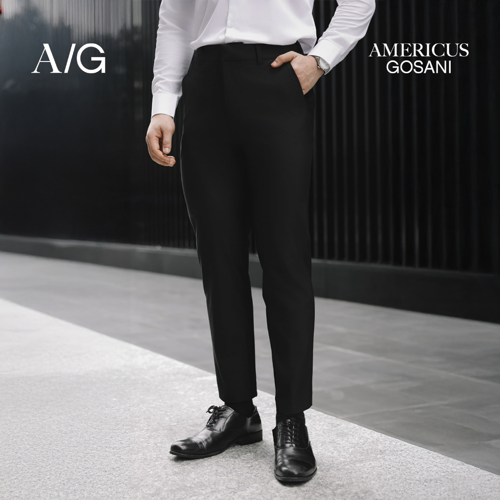 AG66 Quần Tây Americus Gosani Form Slimfit Màu Đen