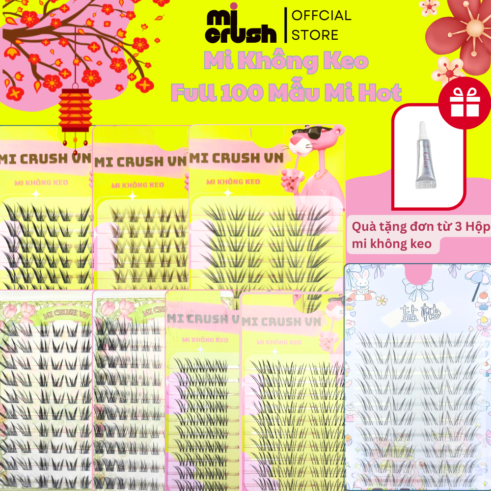 [Bộ Mi YanYou] [NEW]  Mi Không Keo Mi Crush , mi giả cụm tự nhiên , đa dạng mẫu mi phú hợp nhiều dán