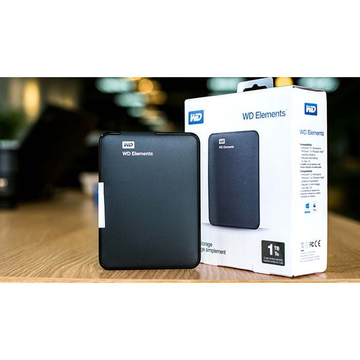 Box ổ cứng di động WD Elements chuẩn SATA III - Hỗ trợ đến 6Gbps (Đen)