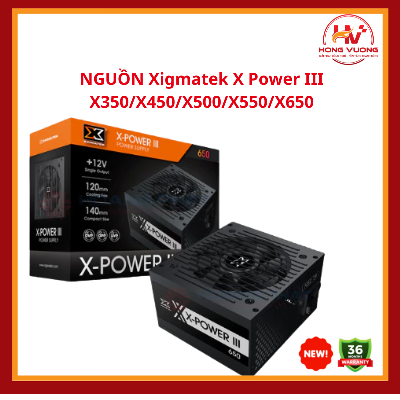 (Full VAT) Nguồn Máy Tính Xigmatek X Power III X350/X450/X500/X550/X650 - Hàng Chính Hãng- BH 36 Thá