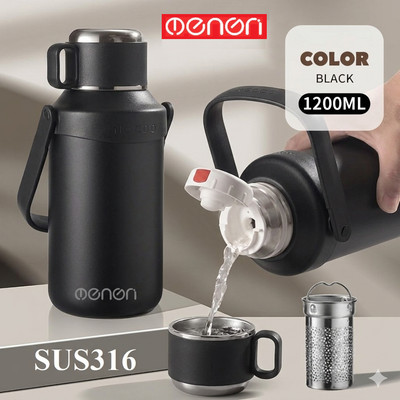 Bình Giữ Nhiệt 1200ml Chất Liệu INOX 316 An Toàn Sức Khoẻ - OENON