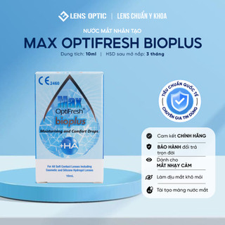 Nước Mắt Dưỡng Ẩm Max OptiFresh BioPlus 10ml Cao Cấp Cho Mắt Khô & Đeo Kính Áp Tròng