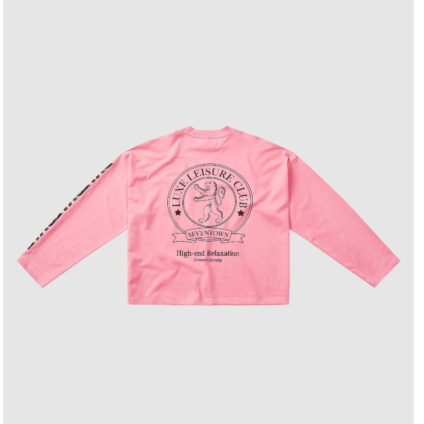 Áo LONGSLEEVES Unisex SEVENTOWN LUXE HIGH-END RELAXATION màu PINKO Local Brand