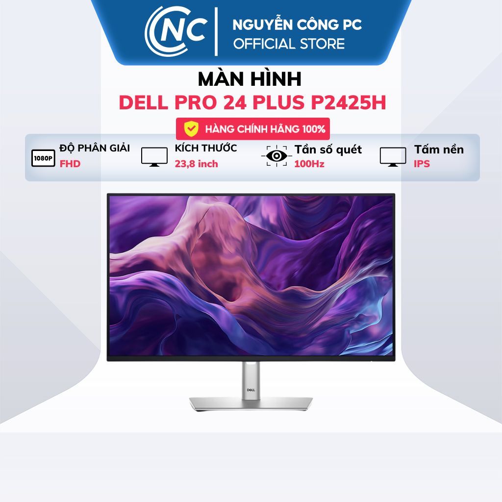 Màn hình Dell Pro 24 Plus P2425H (23.8 inch, IPS, Full HD, 100Hz, 5ms) - BH 36 tháng