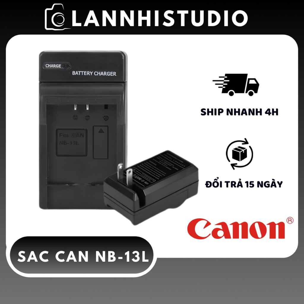 COMBO Bộ Sạc + Pin Canon NB-13L Cho Canon G7X Mark II, Mark III, G5X, G9X, SX620, SX720, SX730, SX74