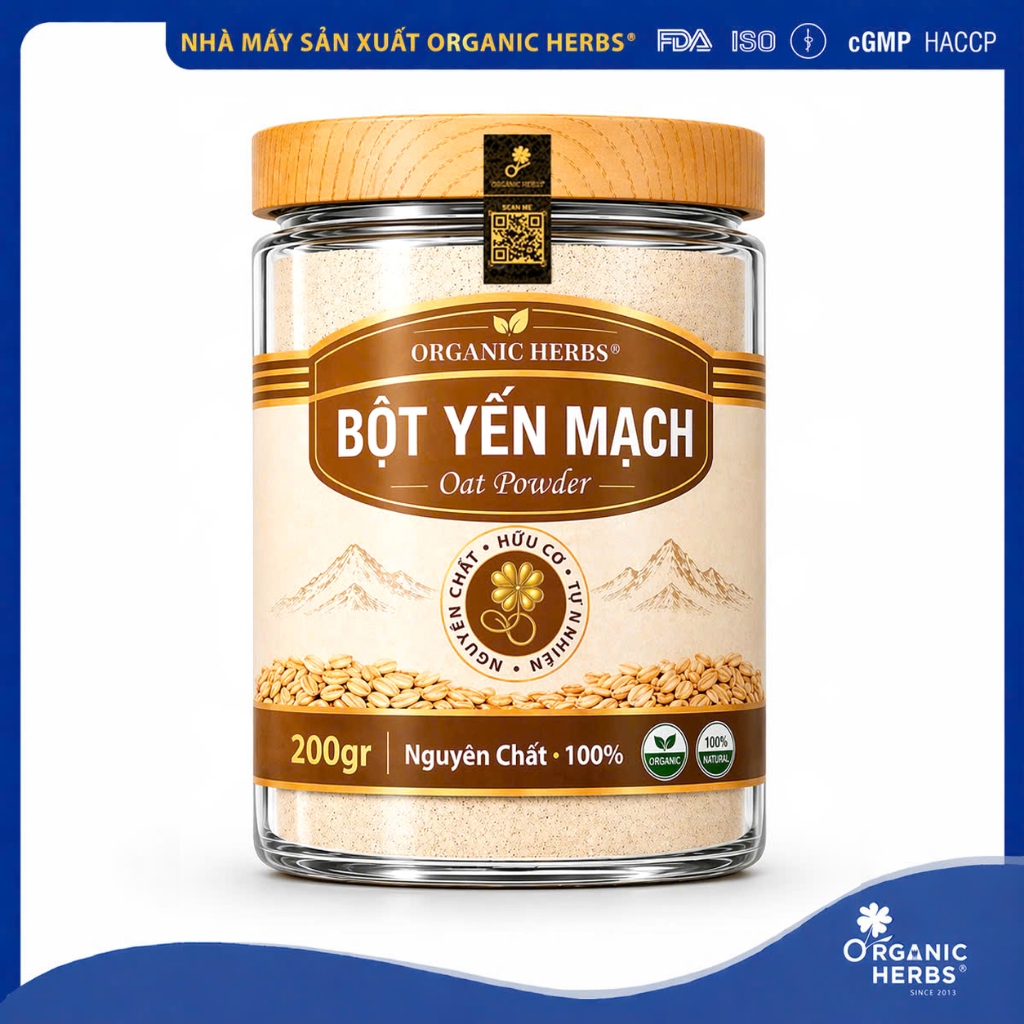 OrganicHerbs® Bột Yến Mạch | Oat Powder (Avena sativa)