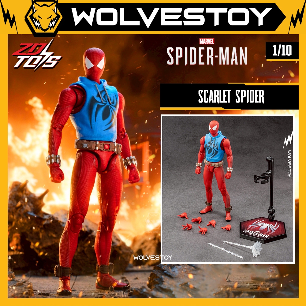 Mô Hình ZD Toys Play Station Scalet Spider Man 1/10 Action Figure