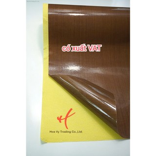 Vải chịu nhiệt Teflon màu nâu PTFE fabric (có keo và không keo)