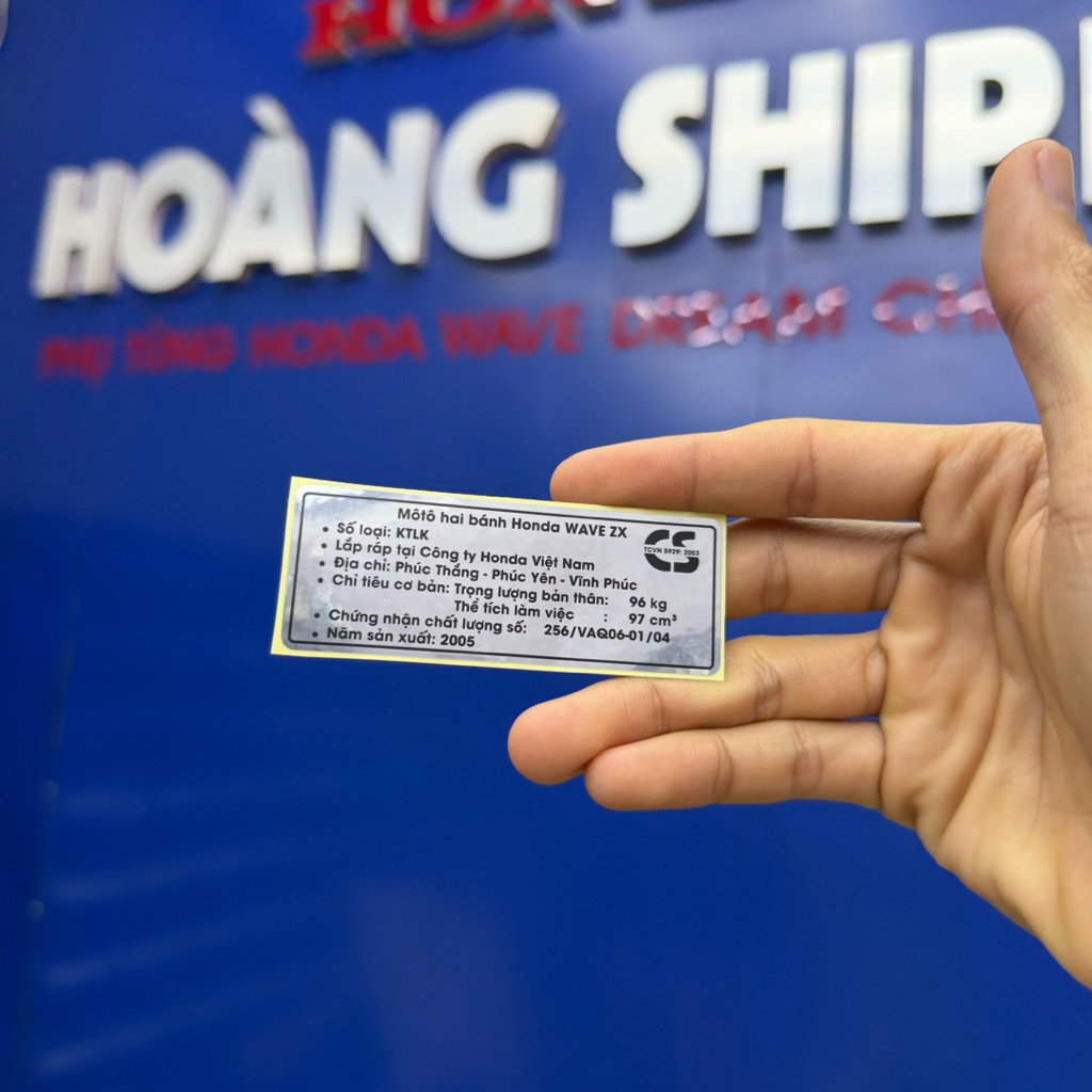 Tem thông số gấp wave Zx