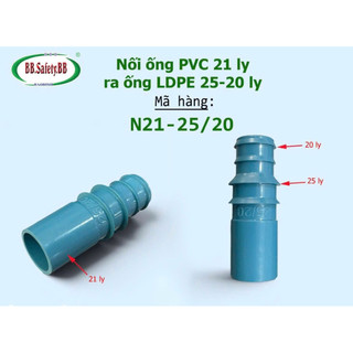 10 Cái NỐI ỐNG PVC 21-27 RA ỐNG LDPE 20-25-32mm