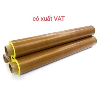 Vải chịu nhiệt Teflon màu nâu PTFE fabric (có keo và không keo)