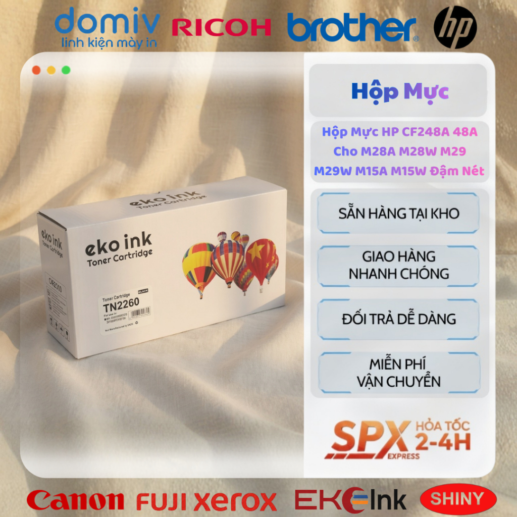 Hộp Mực Brother TN2260 Cho HL2240D 2250DN 2270D MFC7360 7060D In Đậm Nét Ổn Định Dễ Lắp