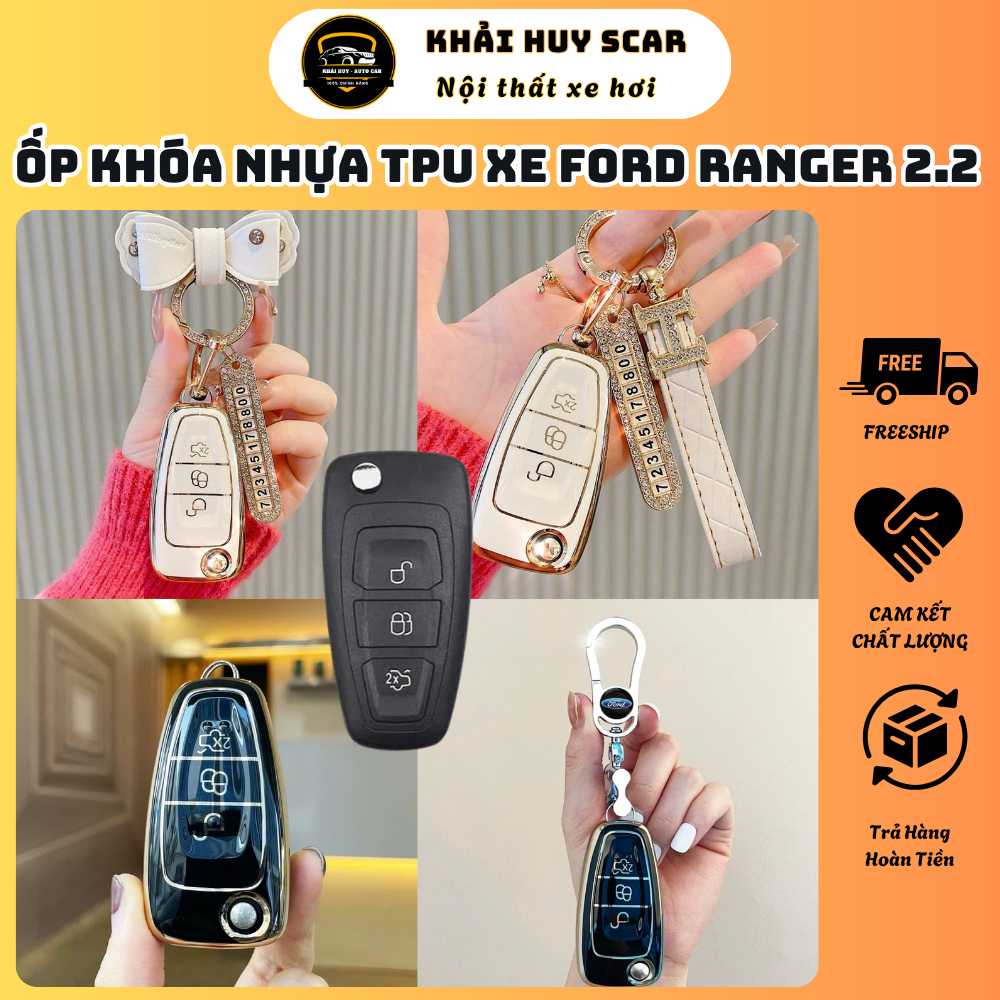 Ốp Chìa Khoá FORD Bọc Khóa Ford Ranger - XLS cũ - Mazda BT50 Bảo Vệ Chìa Khoá Chống Trầy Xước