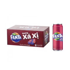 Thùng 24 nước ngọt Fanta Nho/ Sarsi/ Sleek Vị Cam/ Dâu/Soda Kem lon 320m/235ml