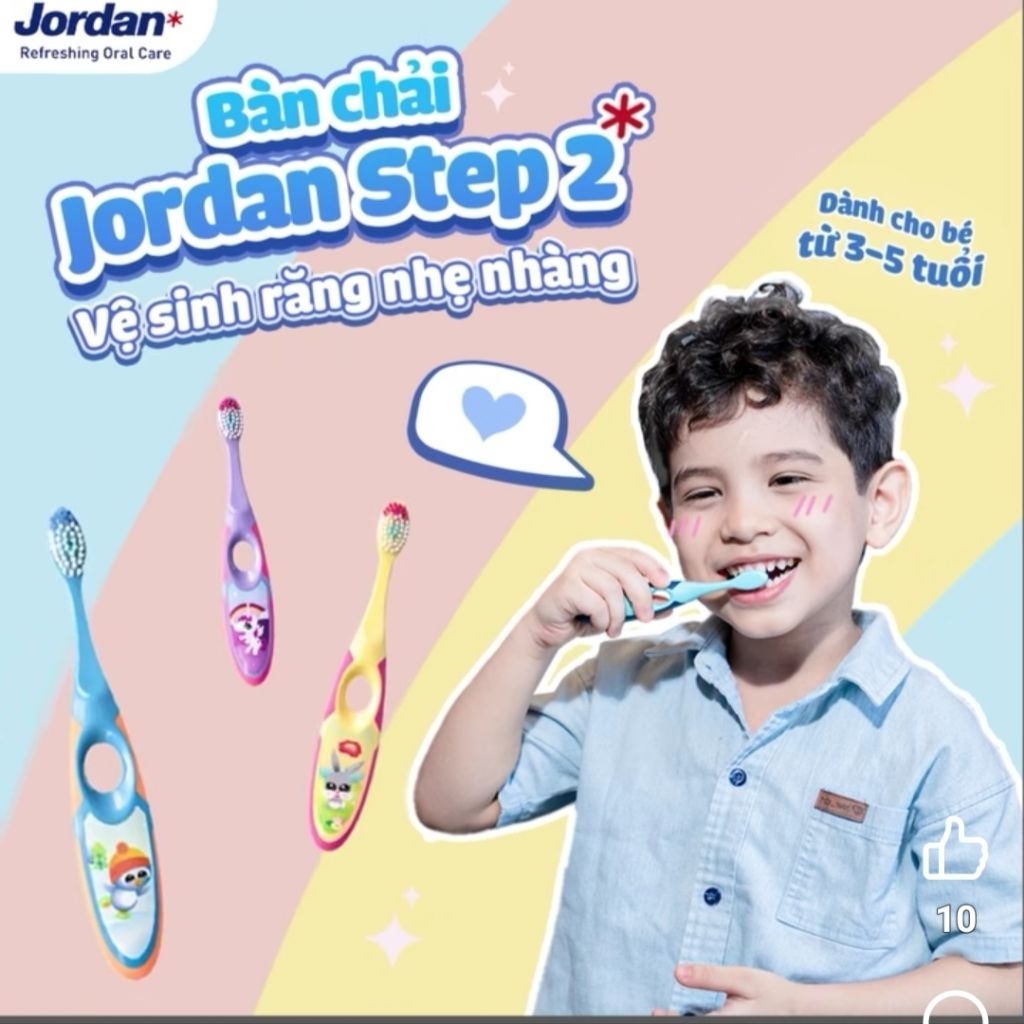 Bàn Chải Đánh Răng Trẻ Em Jordan 3-5 tuổi