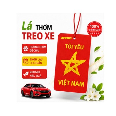 LÁ THƠM AREON TÔI YÊU VIỆT NAM Chính Hãng Bulgaria - Thơm Xe, Thơm Phòng Thể Hiện Phong Cách