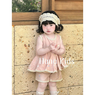 [ĐỘC QUYỀN EMMYxHANA KIDS] SET ÁO BABYDOLL + QUẦN ĐÙI HOA THÊU TONE HÀN XINH XẮN CHO BÉ - SET THIẾT KẾ BÉ GÁI