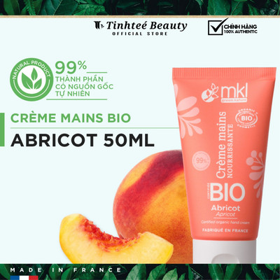 Kem dưỡng tay MKL hữu cơ hương quả mơ tây MKL Certified organic hand cream Apricot 50ml