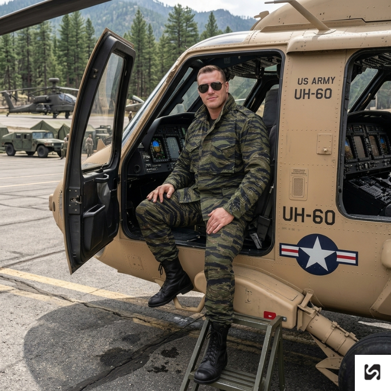 Áo Khoác M65 Field Jacket (Áo Phiêu/Nato) – hàng thời trang, Khóa Nhôm Scovill màu tiger