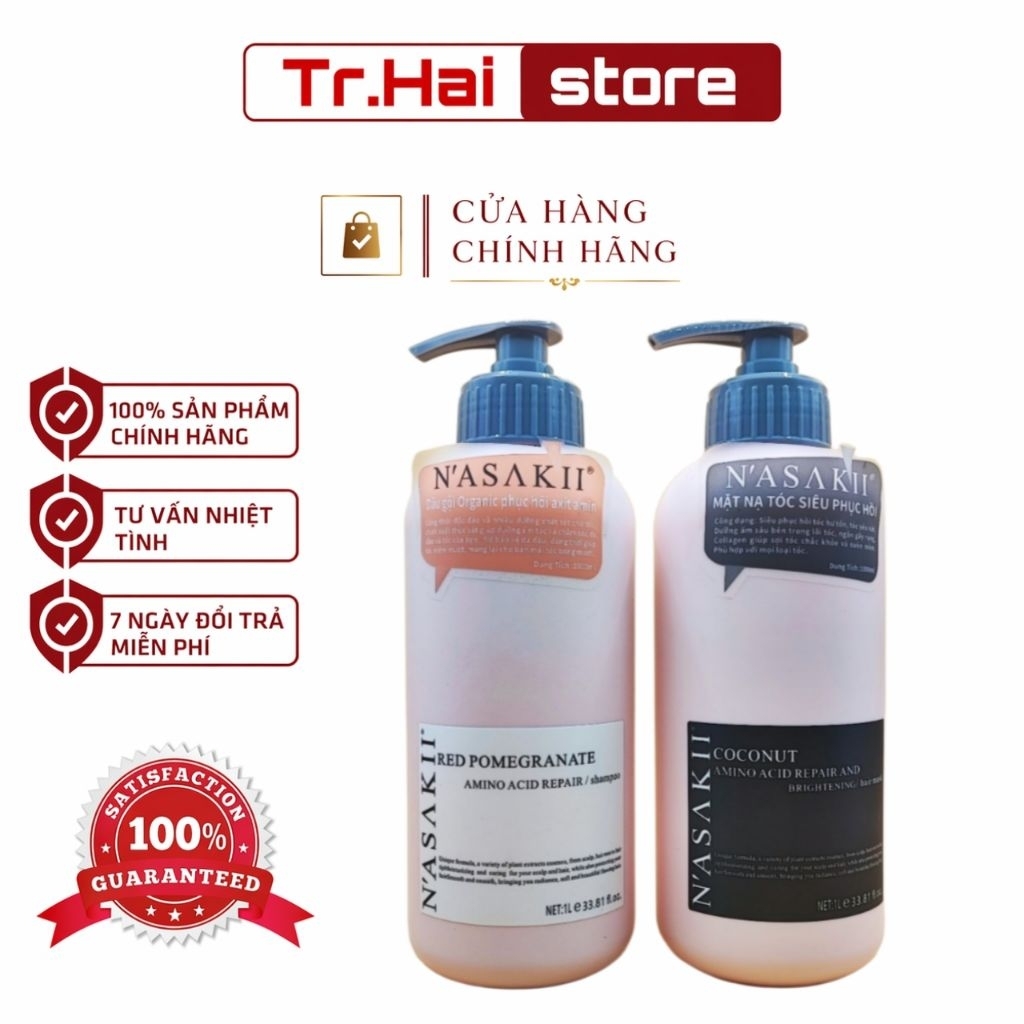 (CHÍNH HÃNG) Cặp dầu gội xả NASAKII 1000ml