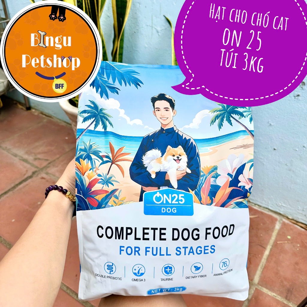 [VỊ MỚI] Hạt On25 cho Chó - Túi 3kg